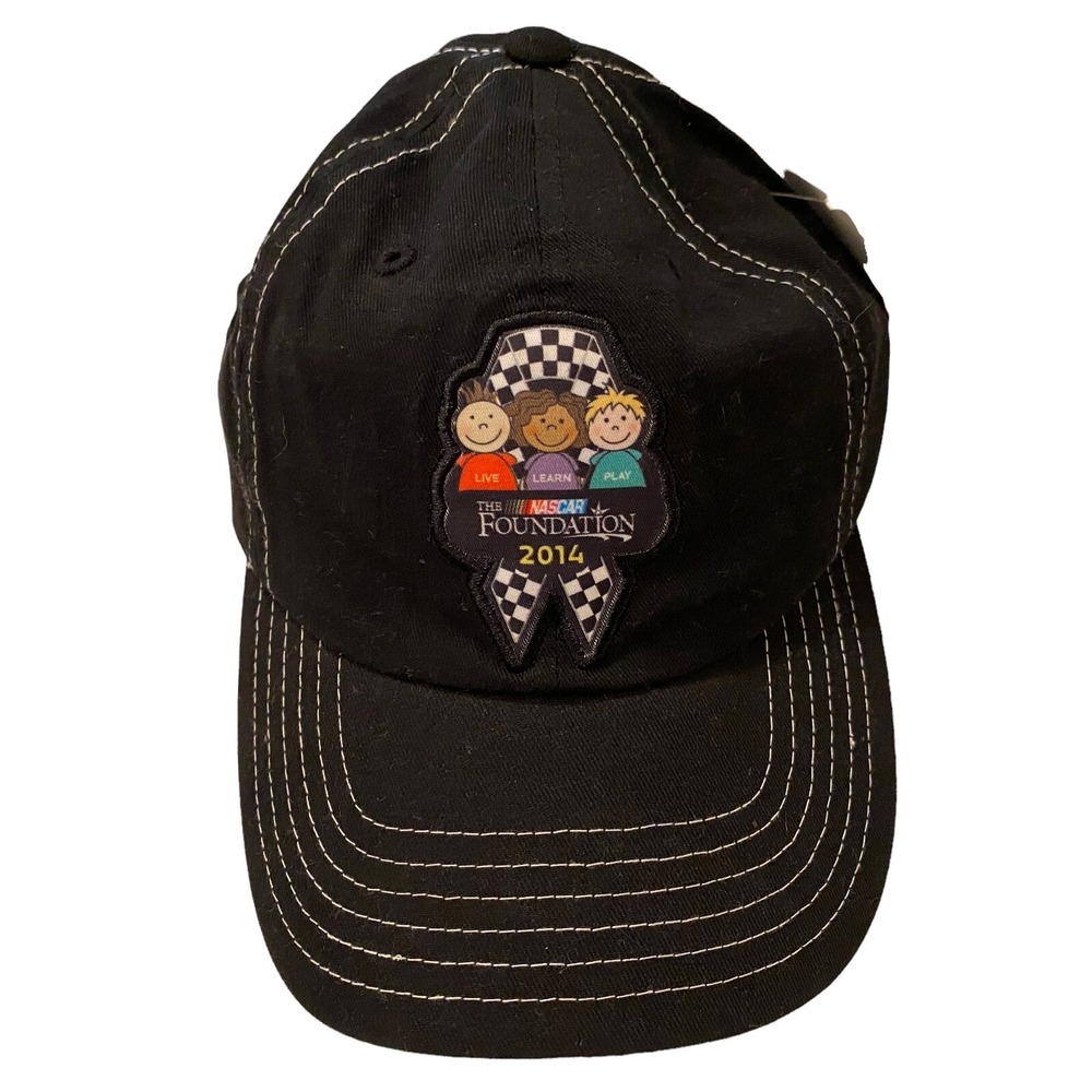 Checkered Flag Sports Mens NASCAR Foundation 2014 Black Adjustable Hat Cap NEW